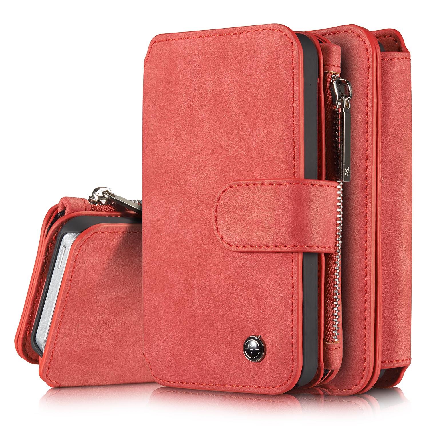 iPhone 5/5S/SE Multi-slot Wallet Case Red