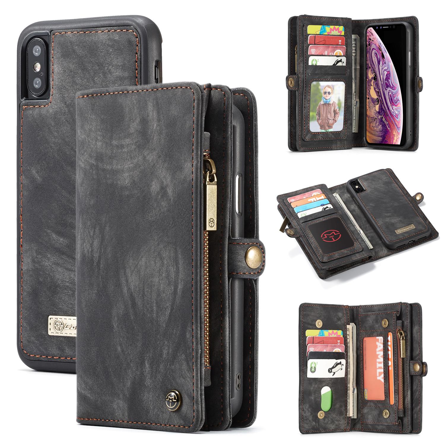 iPhone Xs Max Multi-slot Wallet Case Grey