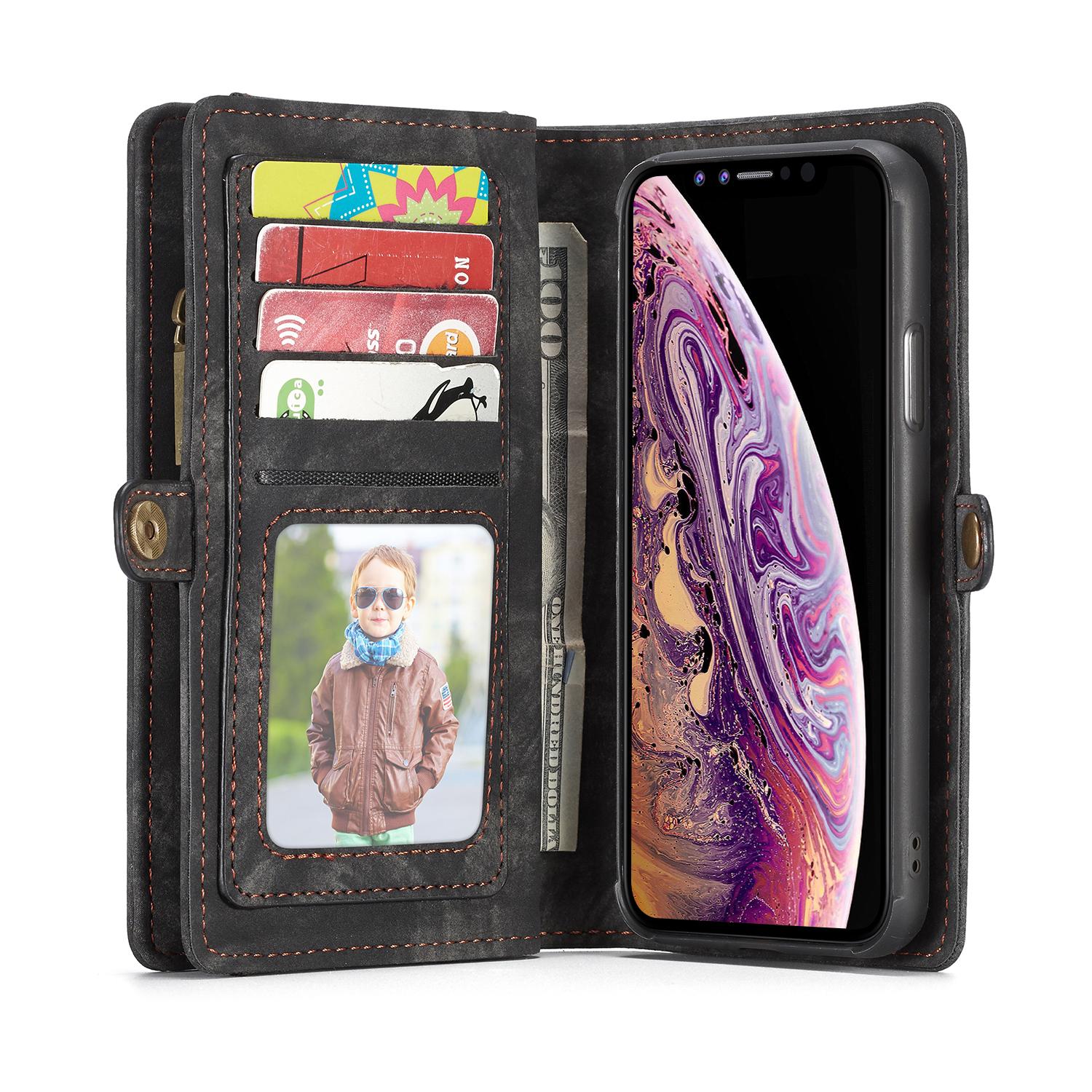 iPhone Xs Max Multi-slot Wallet Case Grey