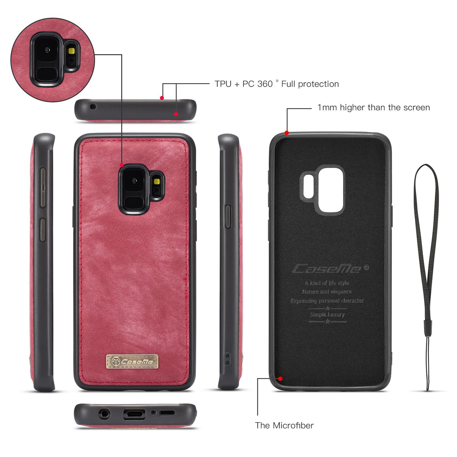Samsung Galaxy S9 Multi-slot Wallet Case Red