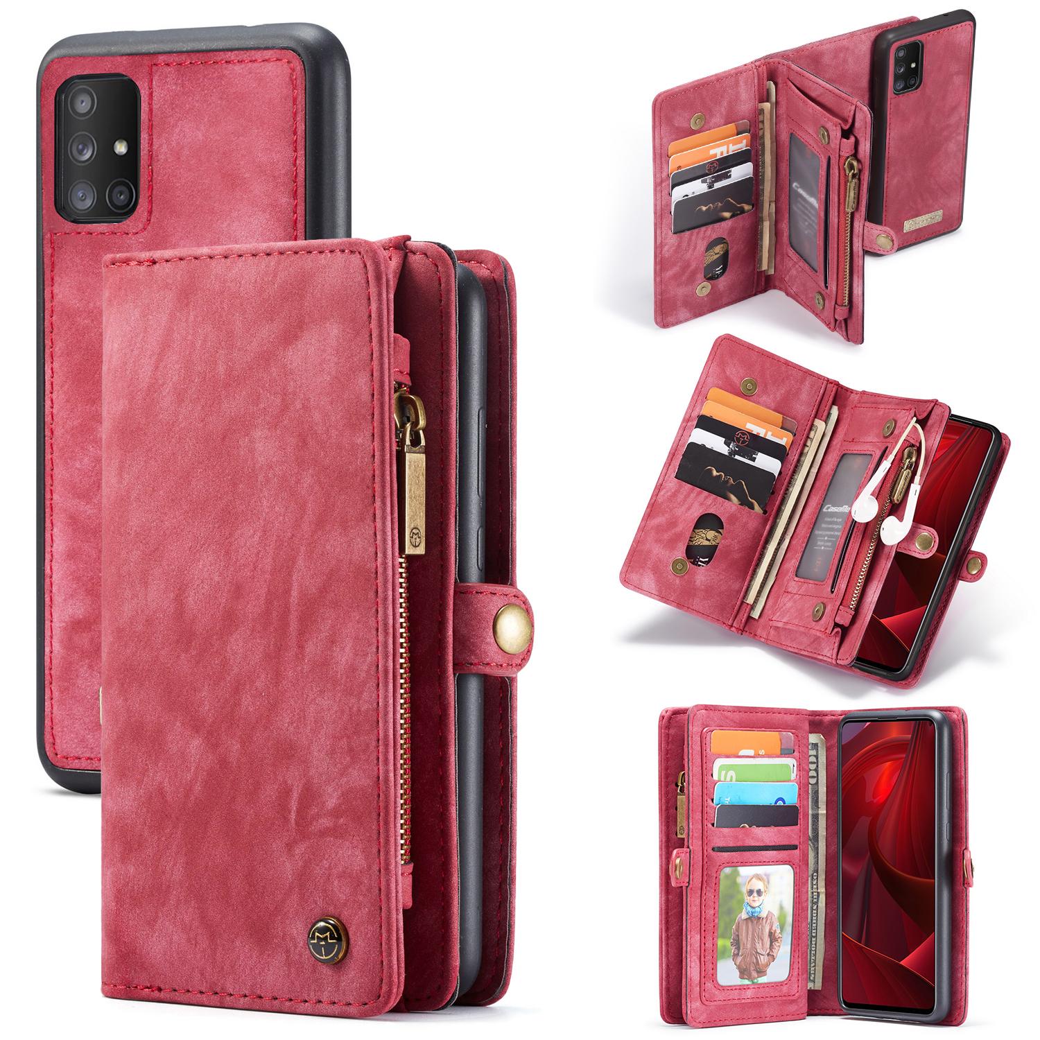 Samsung Galaxy A51 Multi-slot Wallet Case Red