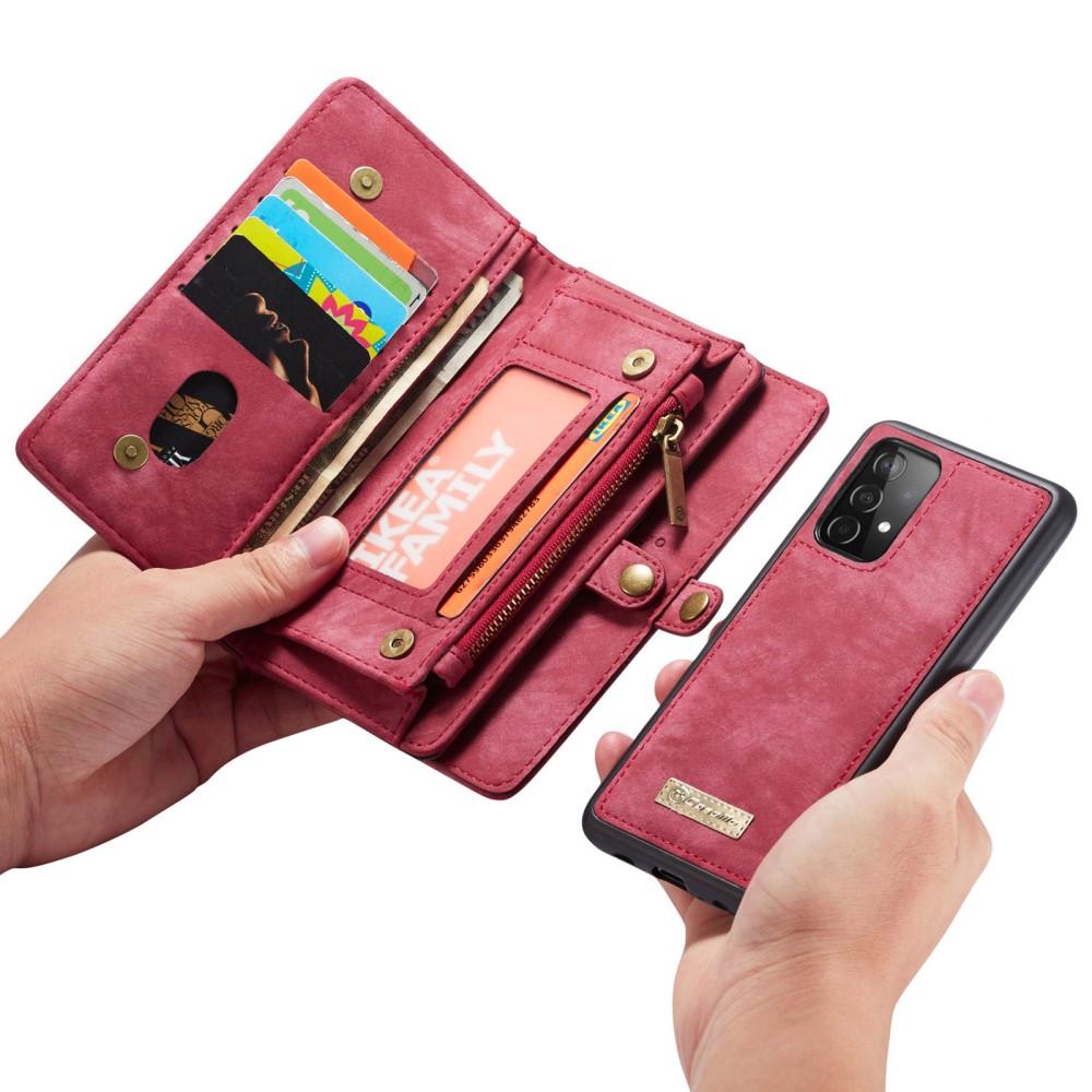Samsung Galaxy A52 5G Multi-slot Wallet Case Red