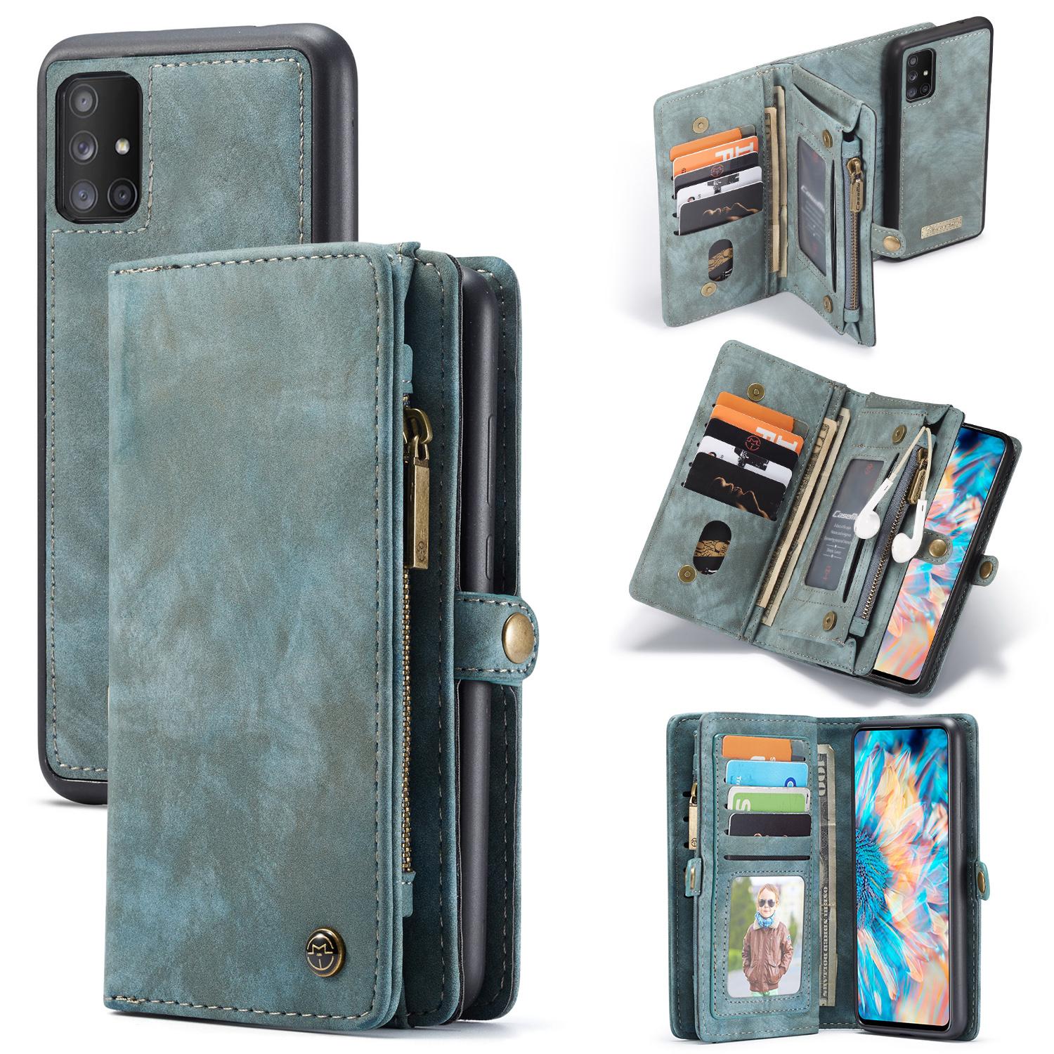 Samsung Galaxy A71 Multi-slot Wallet Case Blue