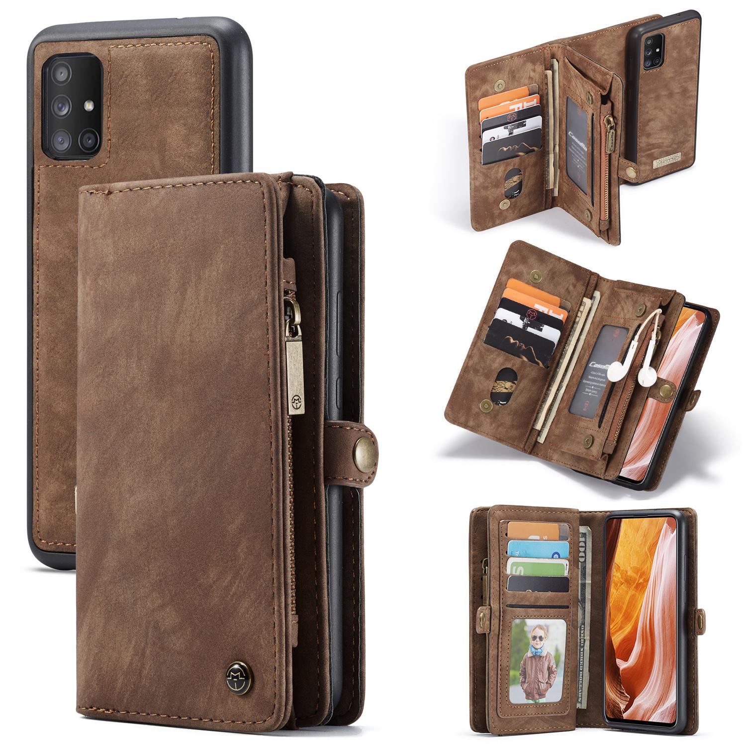 Samsung Galaxy A71 Multi-slot Wallet Case Brown