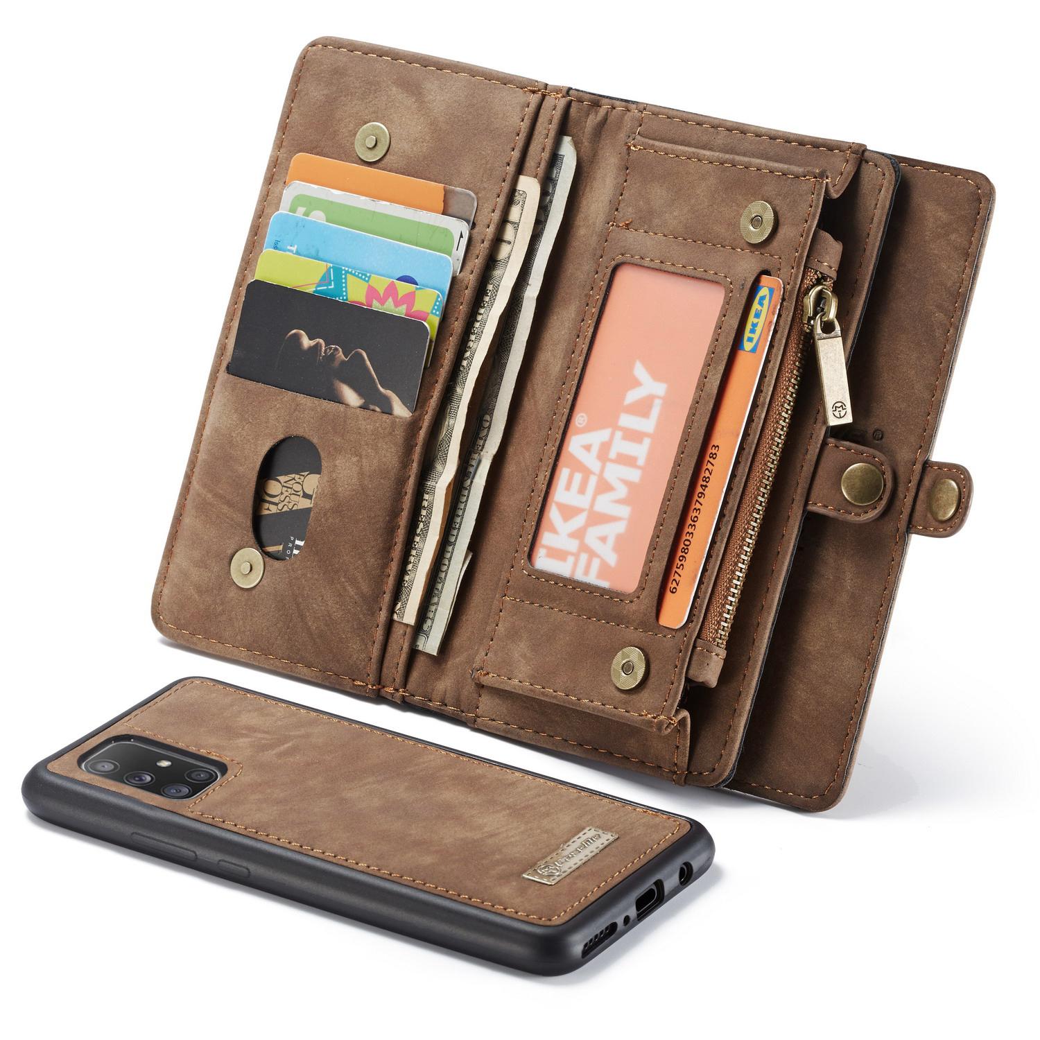 Samsung Galaxy A71 Multi-slot Wallet Case Brown