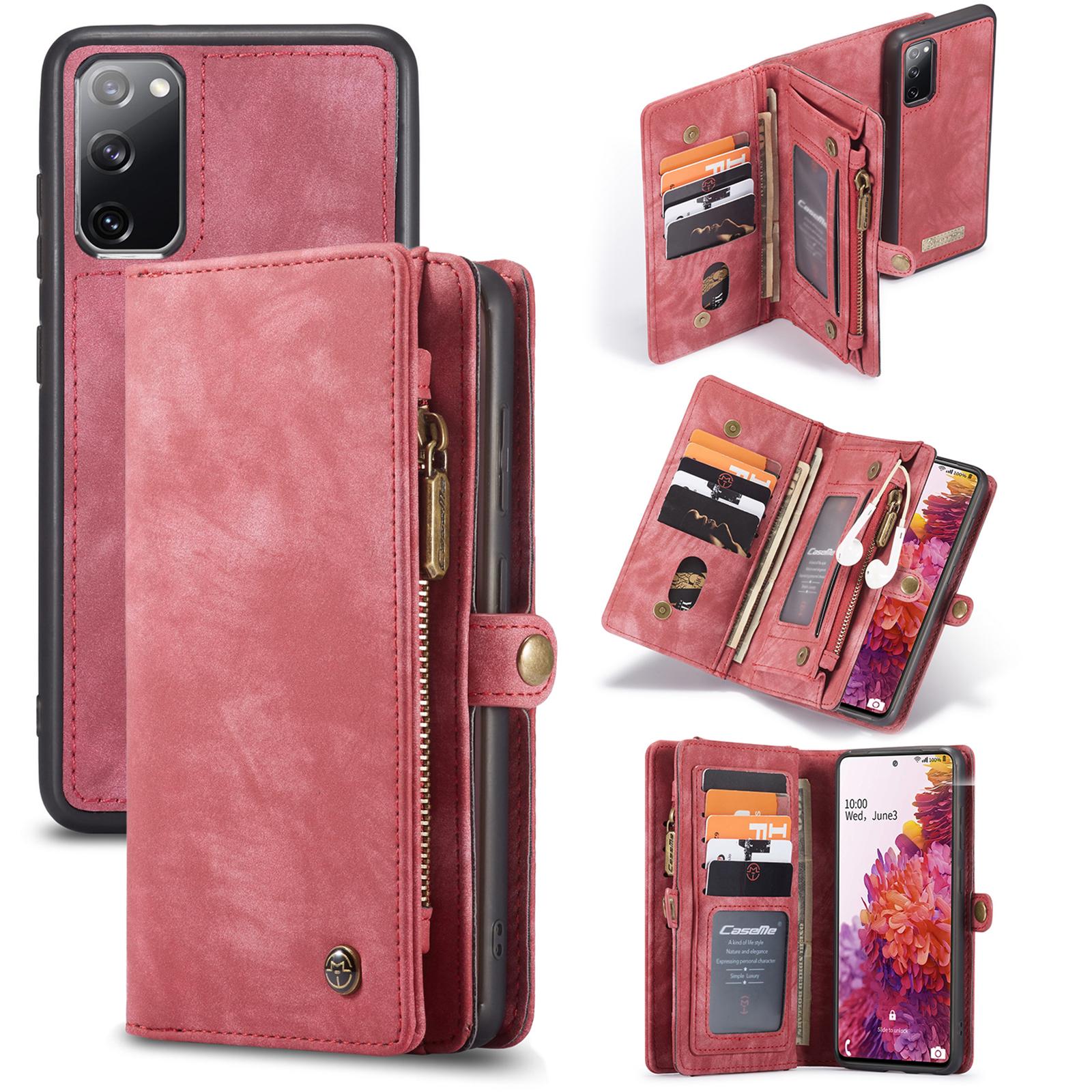 Samsung Galaxy S20 FE Multi-slot Wallet Case Red