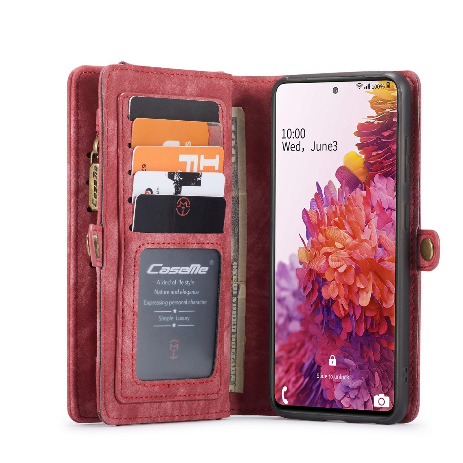 Samsung Galaxy S20 FE Multi-slot Wallet Case Red