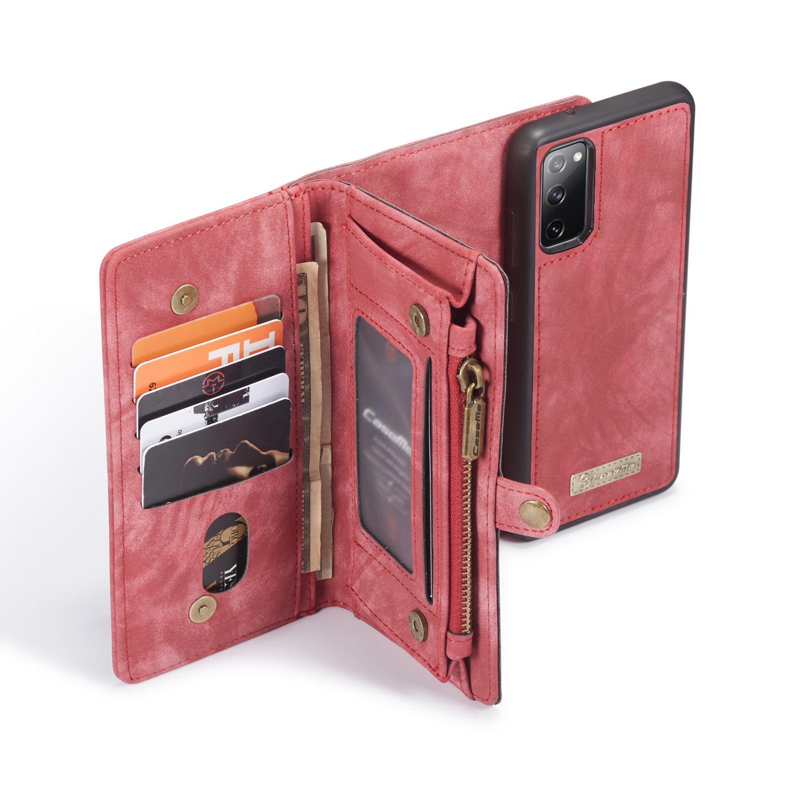 Samsung Galaxy S20 FE Multi-slot Wallet Case Red