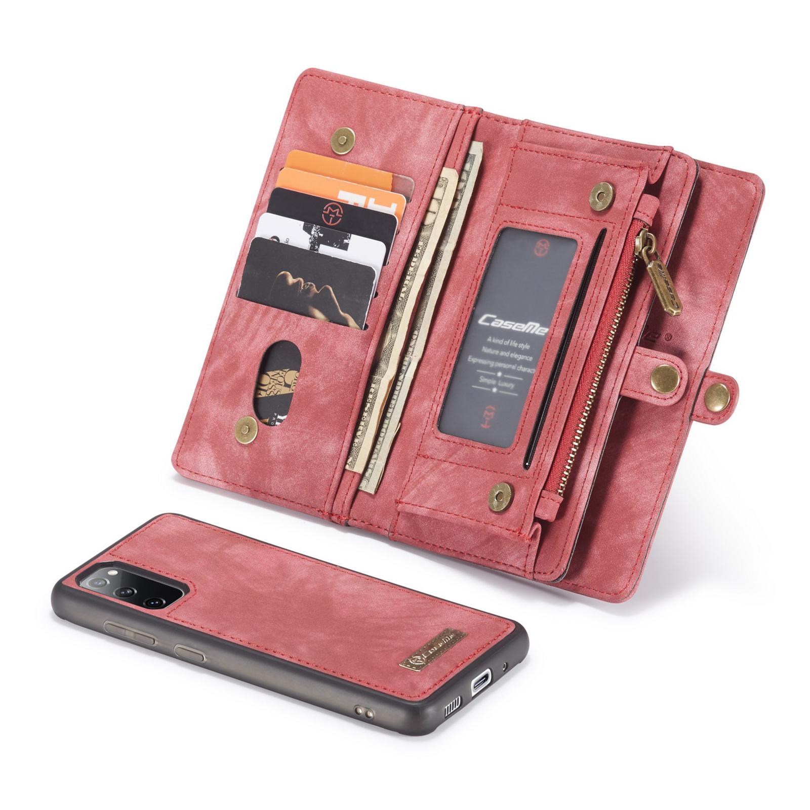 Samsung Galaxy S20 FE Multi-slot Wallet Case Red