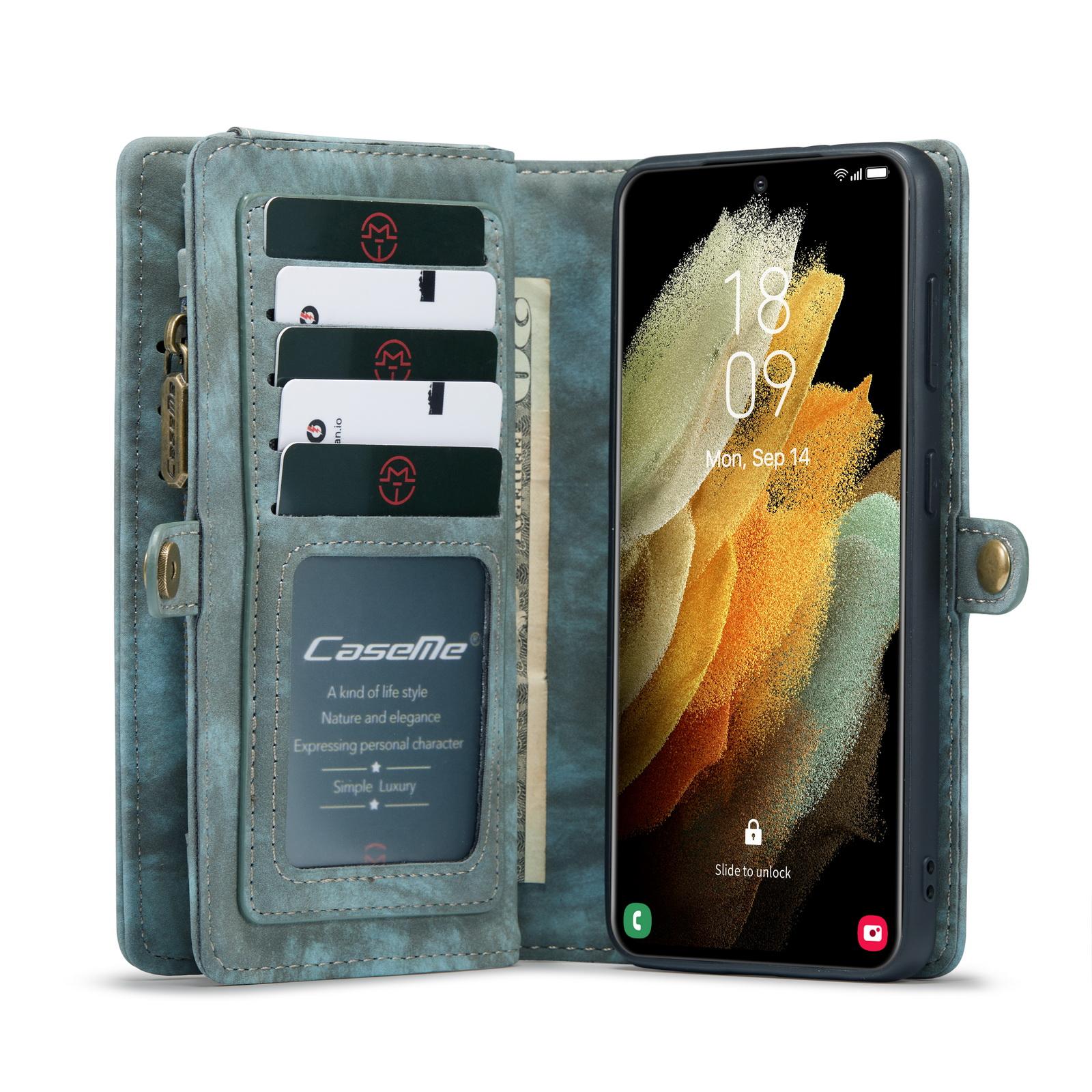 Samsung Galaxy S21 Multi-slot Wallet Case Blue