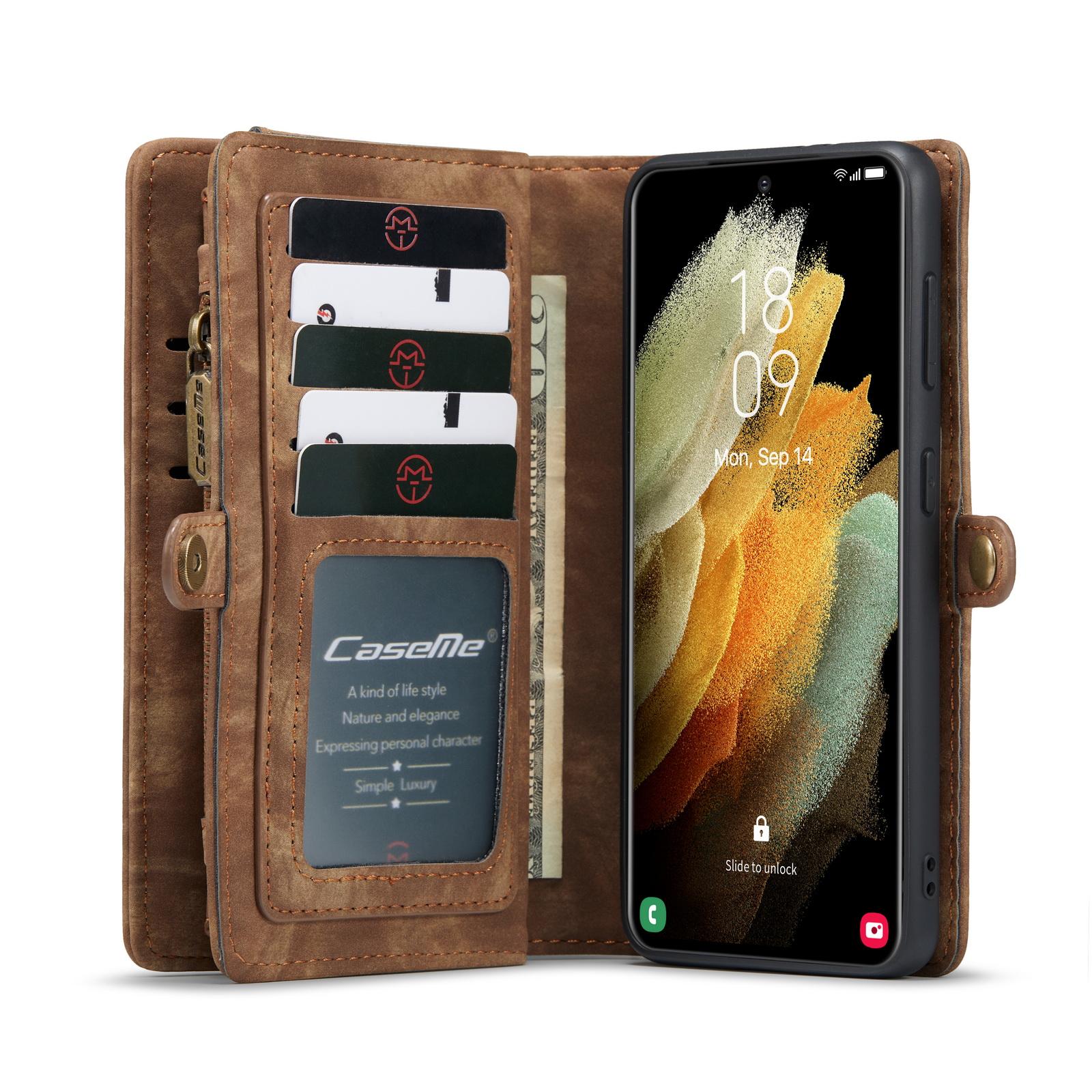 Samsung Galaxy S21 Multi-slot Wallet Case Brown