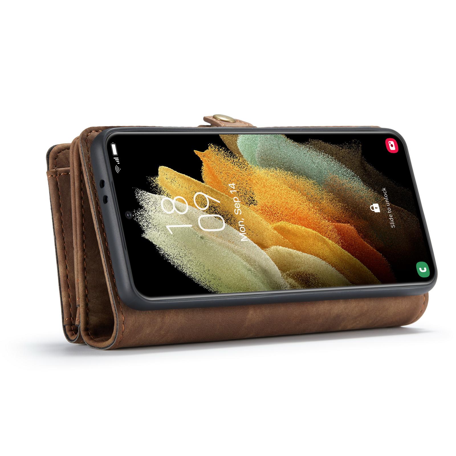 Samsung Galaxy S21 Plus Multi-slot Wallet Case Brown