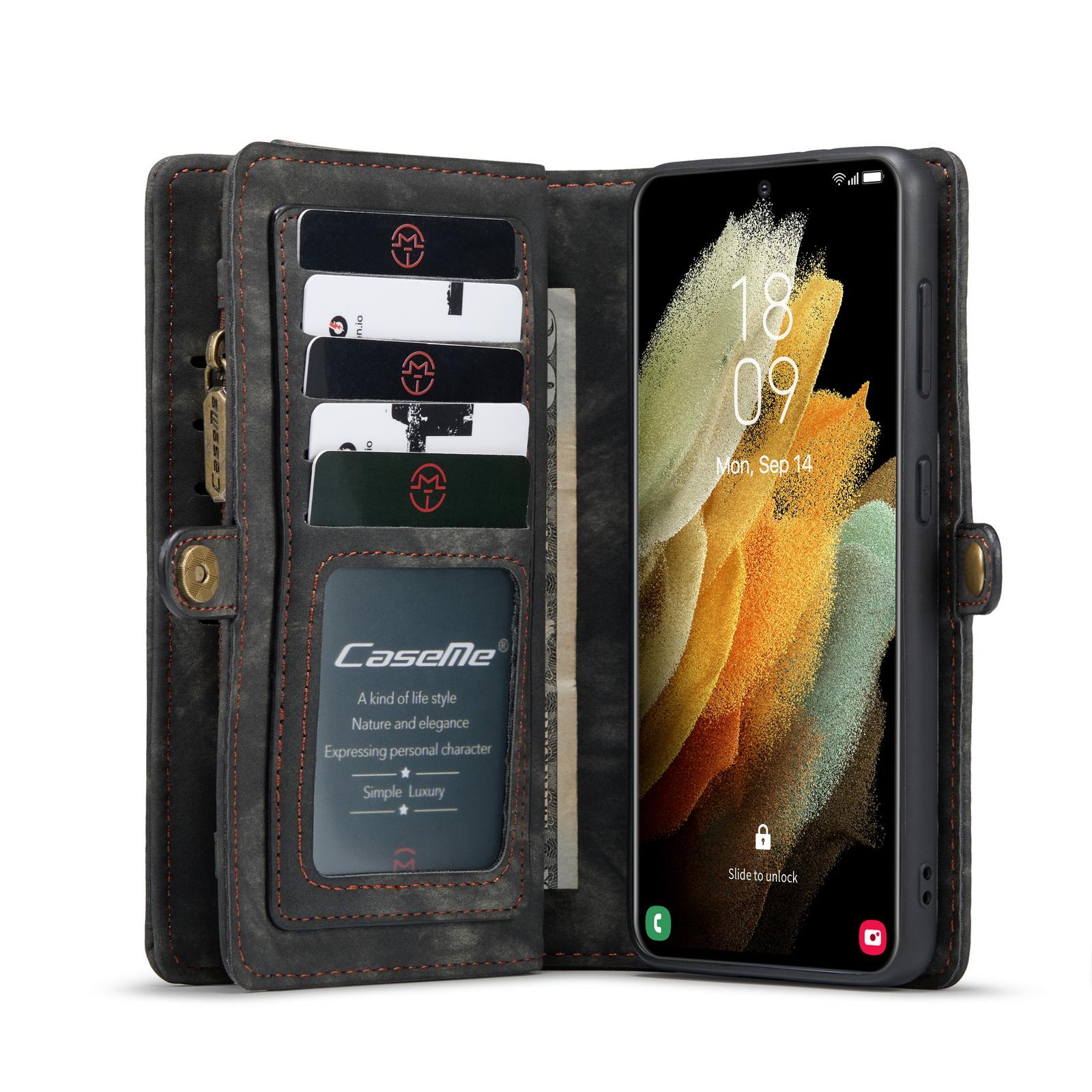 Samsung Galaxy S21 Plus Multi-slot Wallet Case Grey