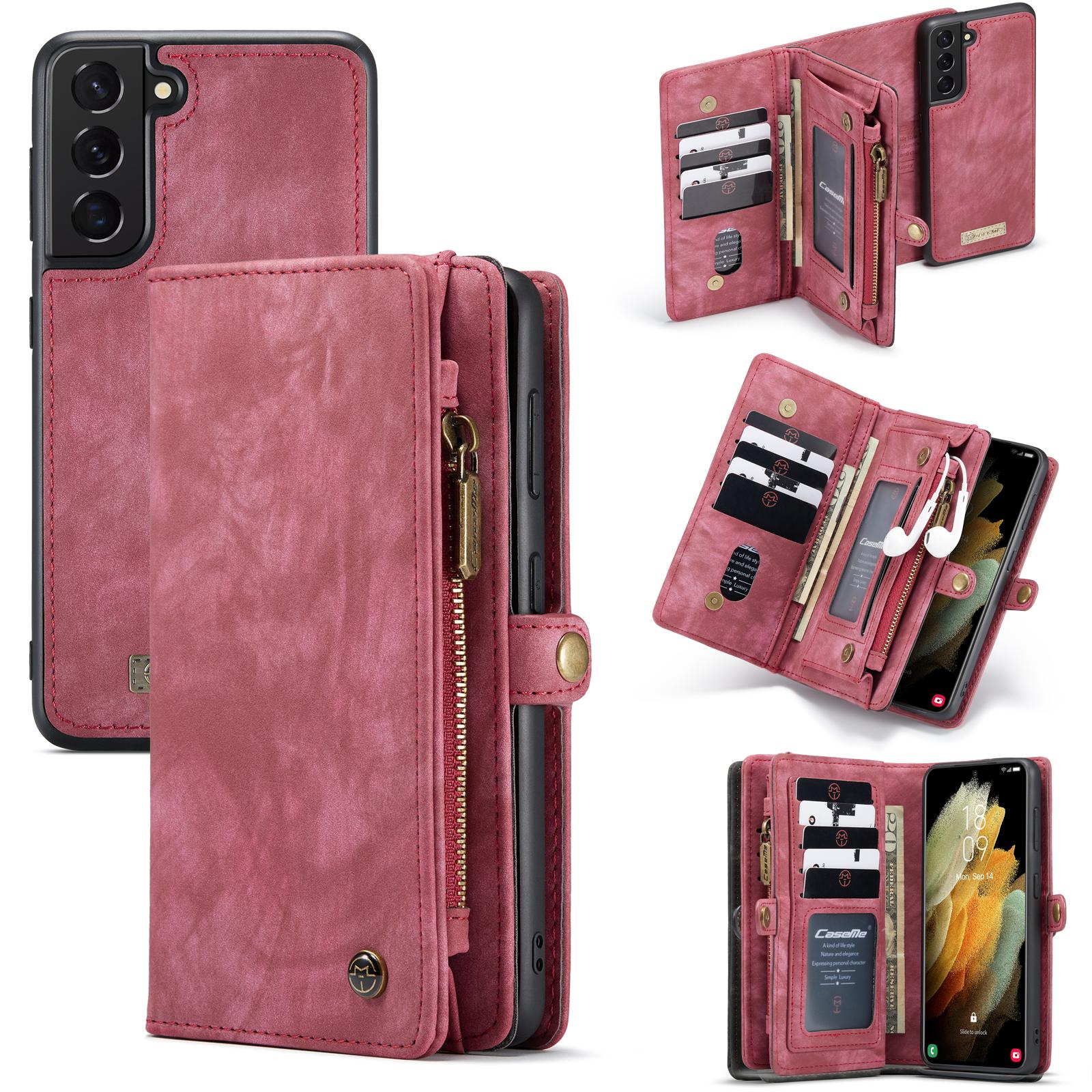 Samsung Galaxy S21 Plus Multi-slot Wallet Case Red