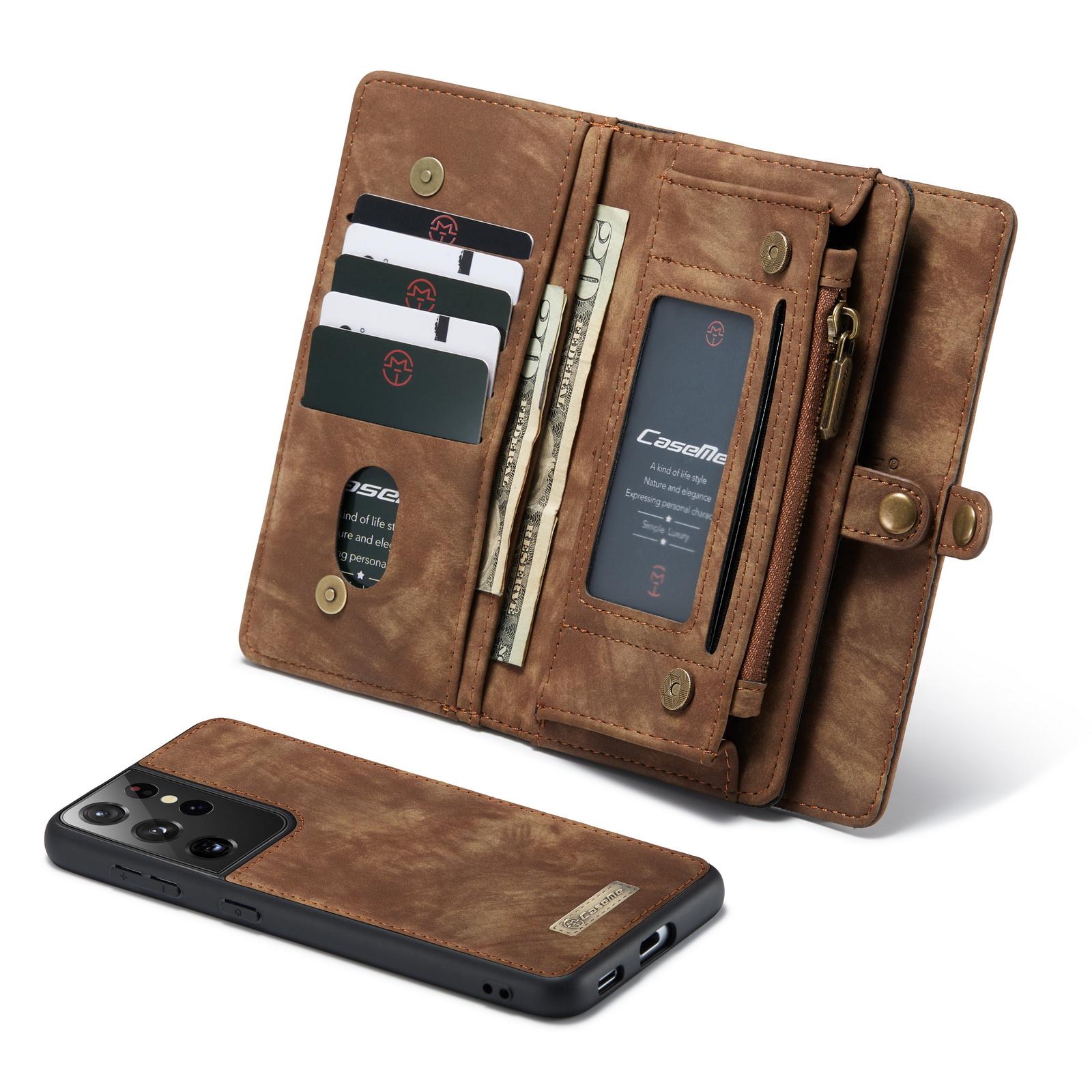 Samsung Galaxy S21 Ultra Multi-slot Wallet Case Brown