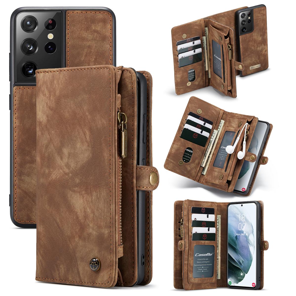 Samsung Galaxy S21 Ultra Multi-slot Wallet Case Brown