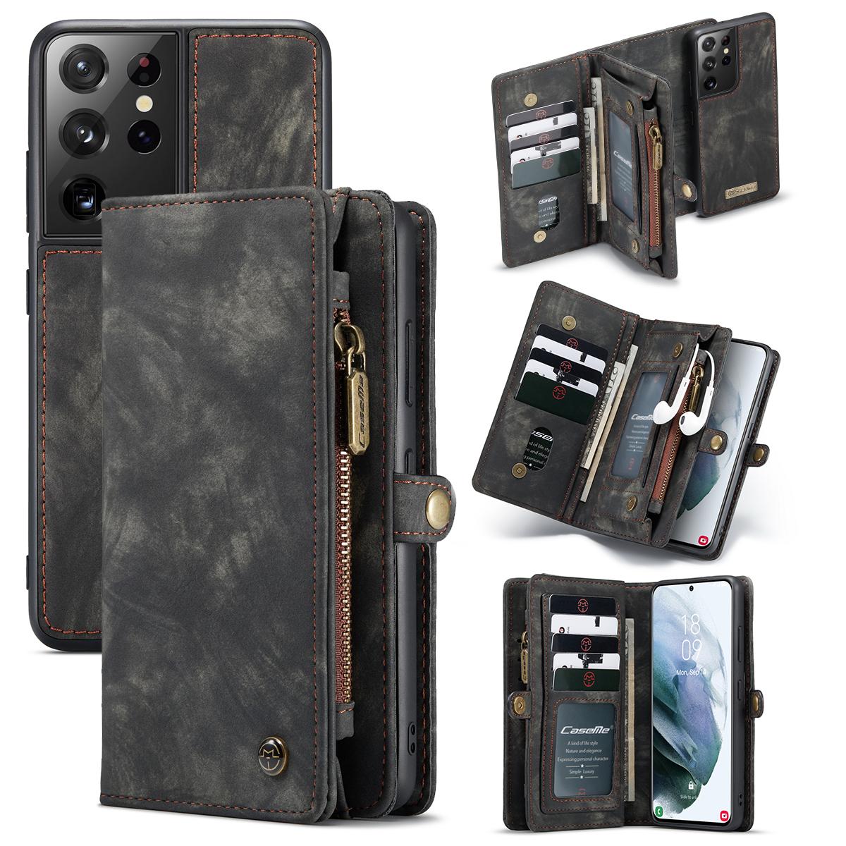 Samsung Galaxy S21 Ultra Multi-slot Wallet Case Grey