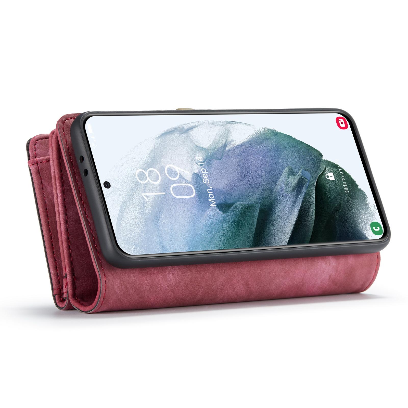 Samsung Galaxy S21 Ultra Multi-slot Wallet Case Red