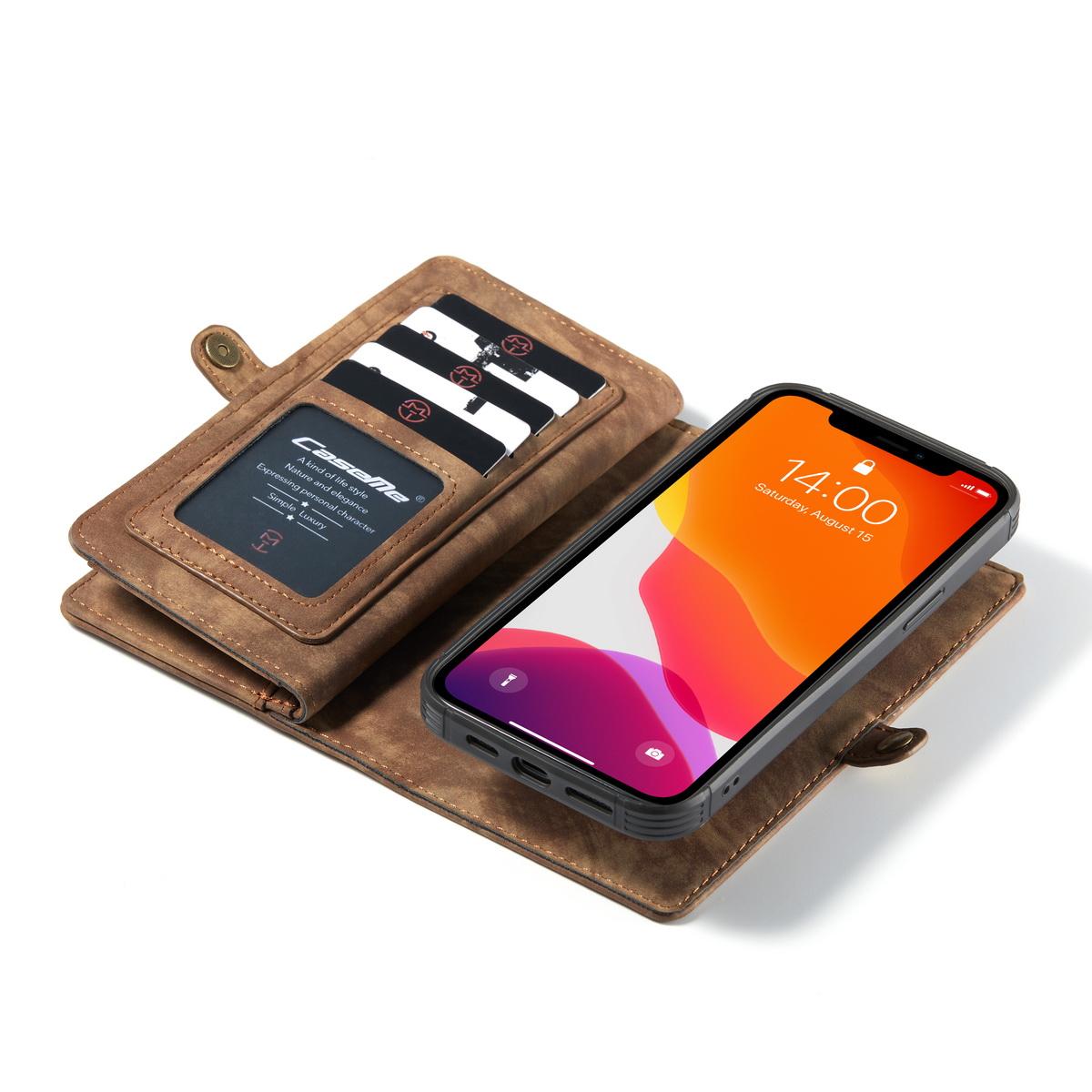 iPhone 12 Mini Multi-slot Wallet Case Brown