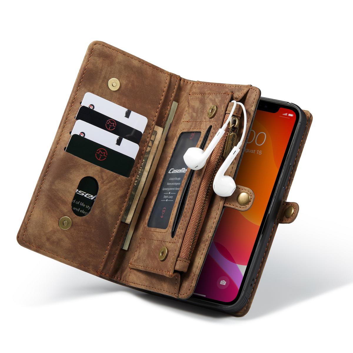 Apple iPhone 12 Mini Multi-slot Wallet Case Brown