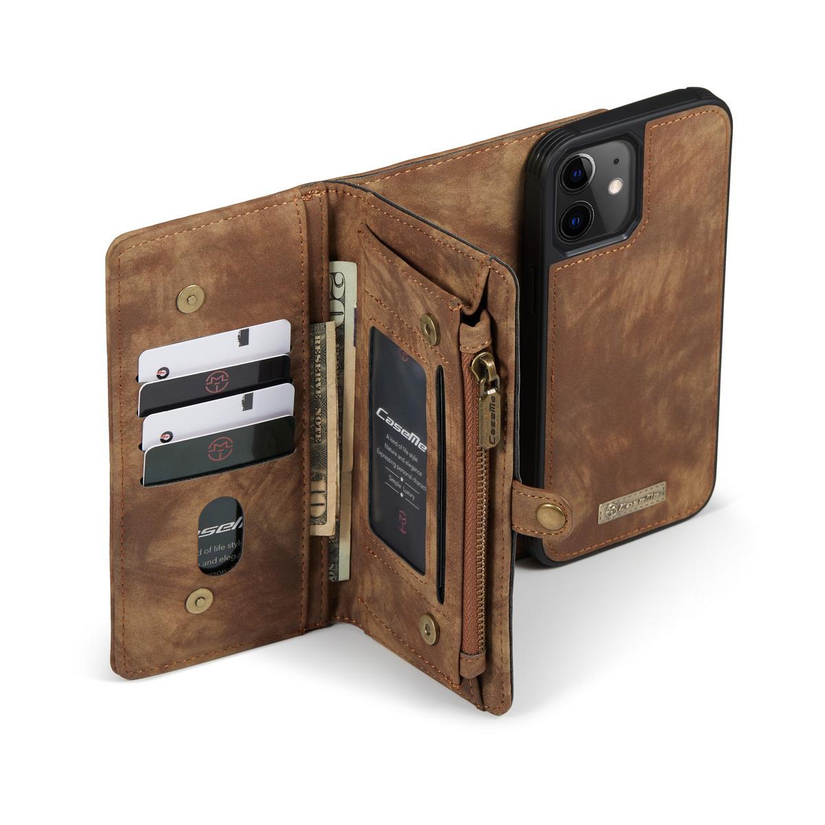 iPhone 12 Mini Multi-slot Wallet Case Brown