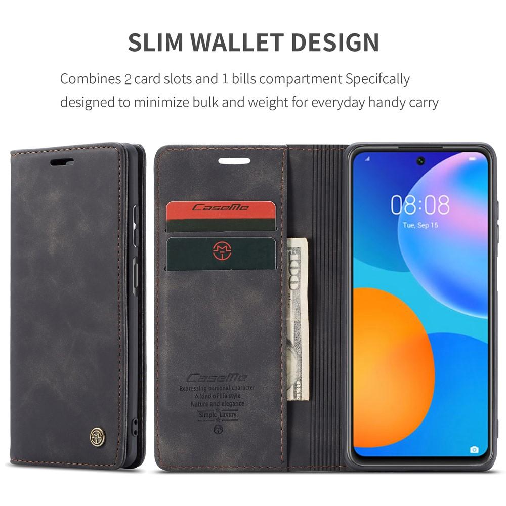 Huawei P Smart 2021 Slim Wallet Case Black
