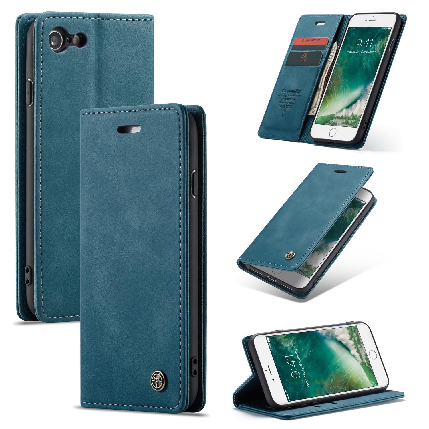 iPhone 7/8/SE Slim Wallet Case Blue