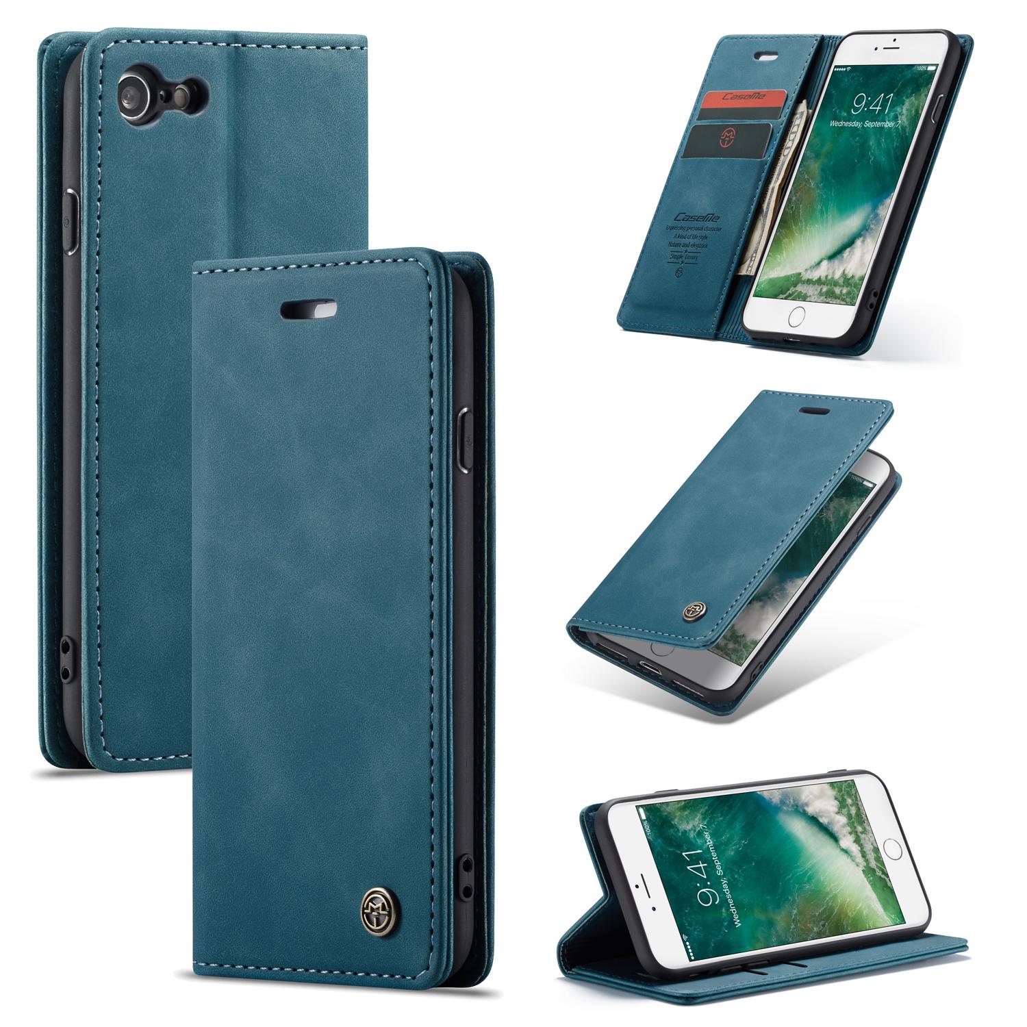 iPhone 8 Slim Wallet Case Blue