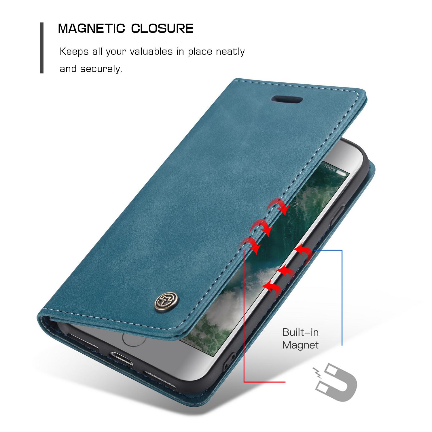 iPhone SE (2022) Slim Wallet Case Blue