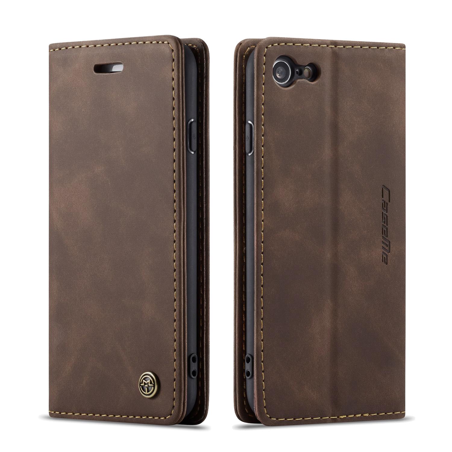 iPhone SE (2020) Slim Wallet Case Brown