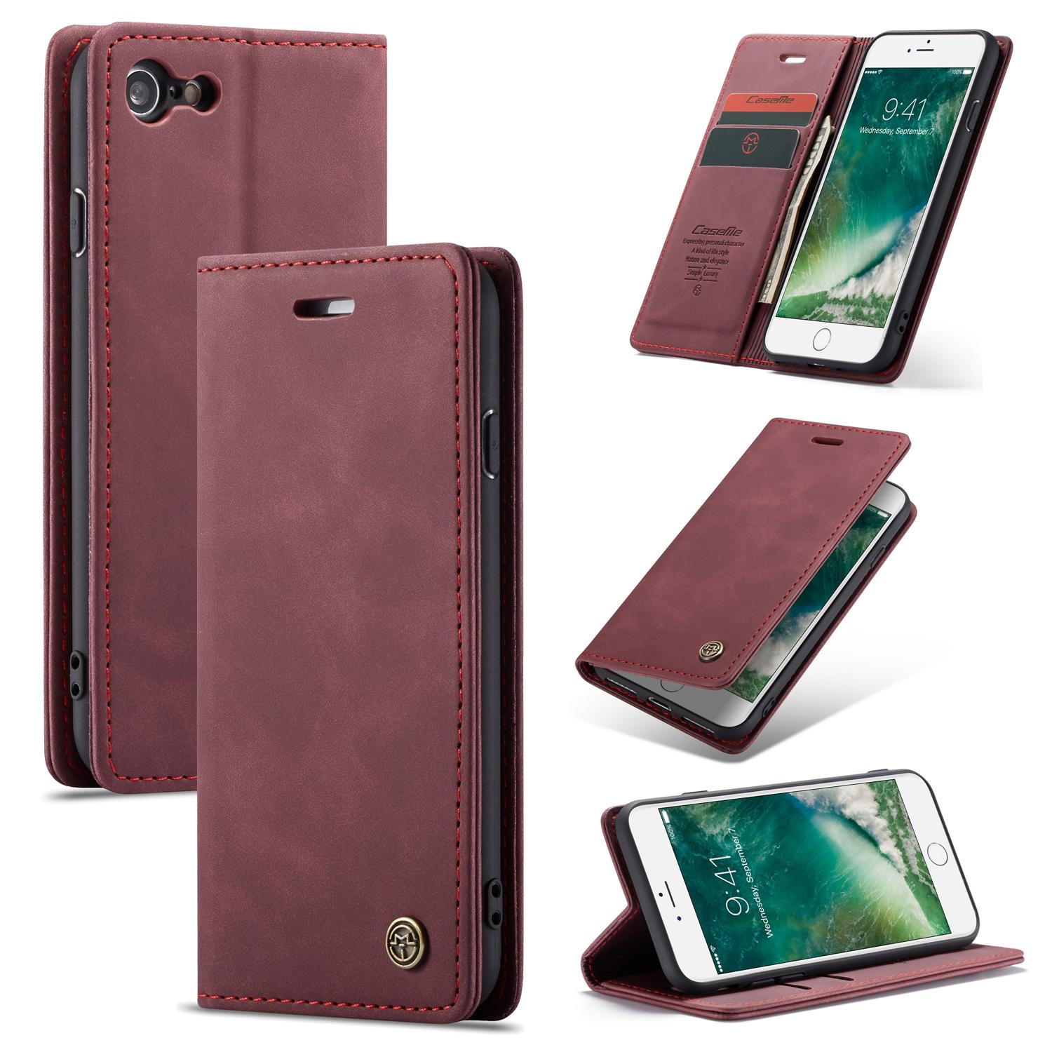 iPhone 7/8/SE Slim Wallet Case Red