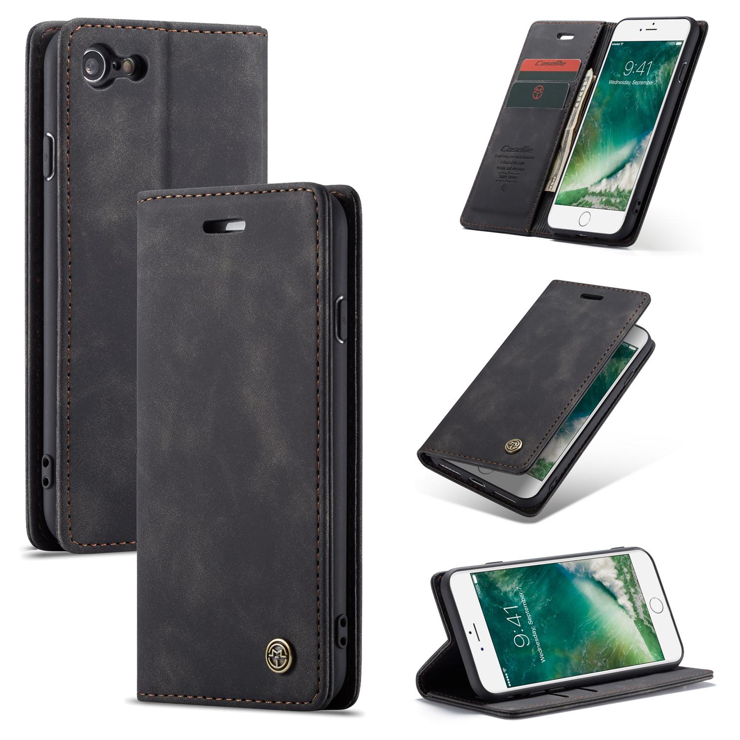 iPhone 7/8/SE Slim Wallet Case Black