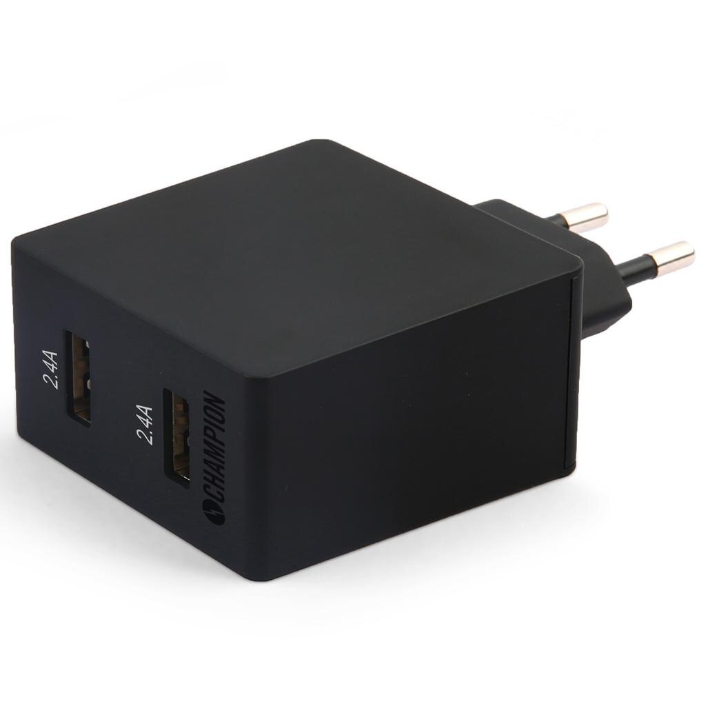 Dual USB Power Adapter 24W 4.8A Black