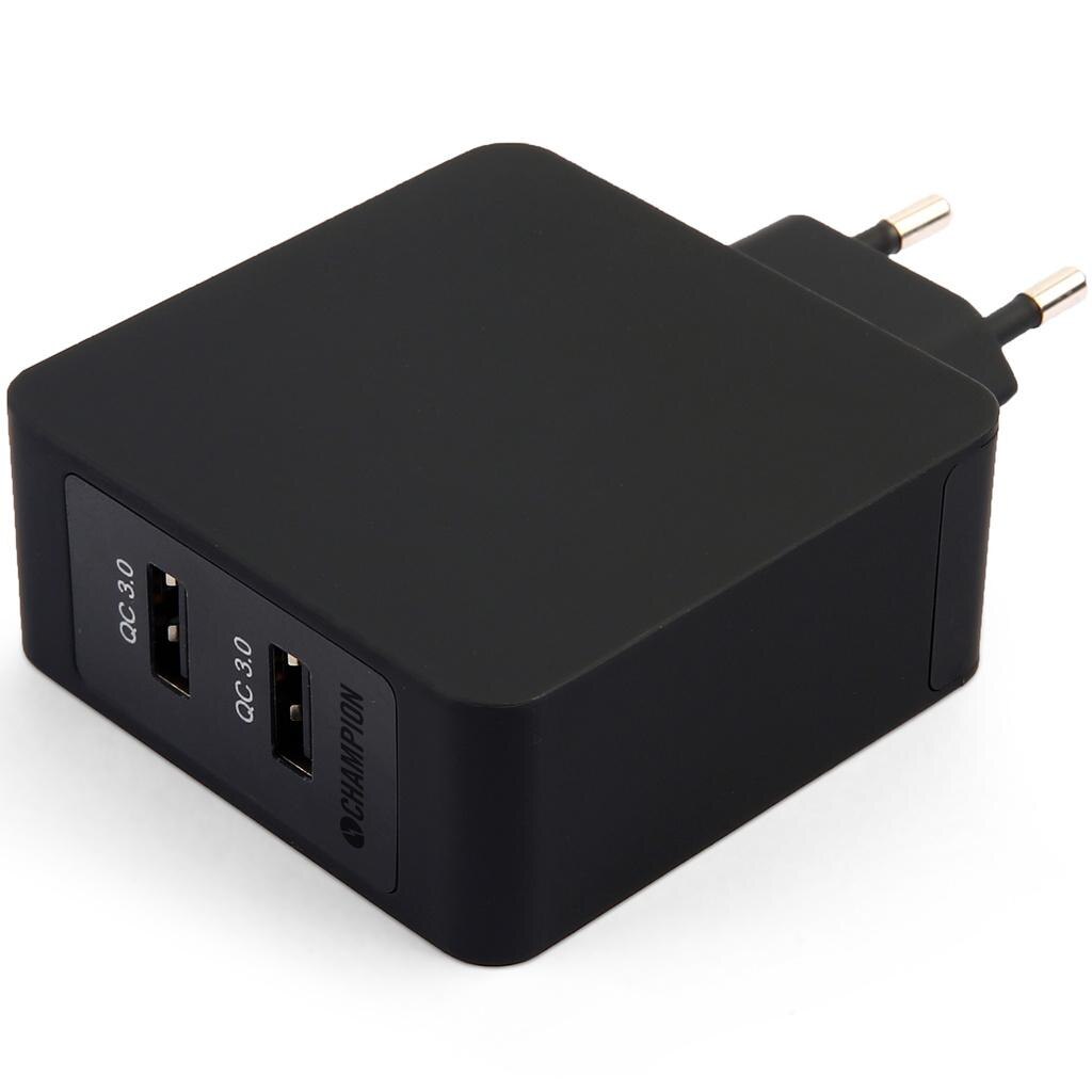 Fast Charge Dual USB QC3 36W Black