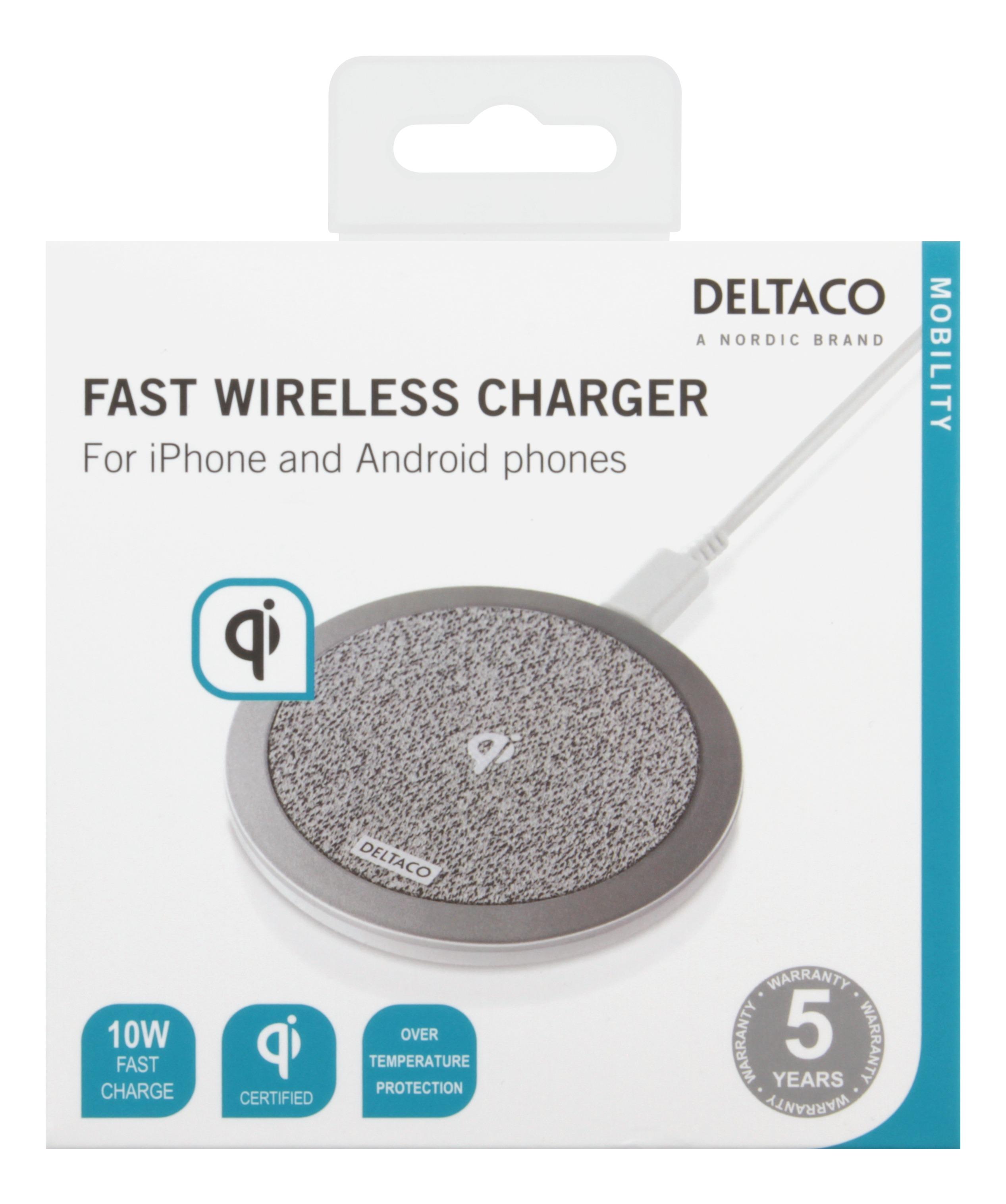 Qi 10W Wireless Charging Stand Grey