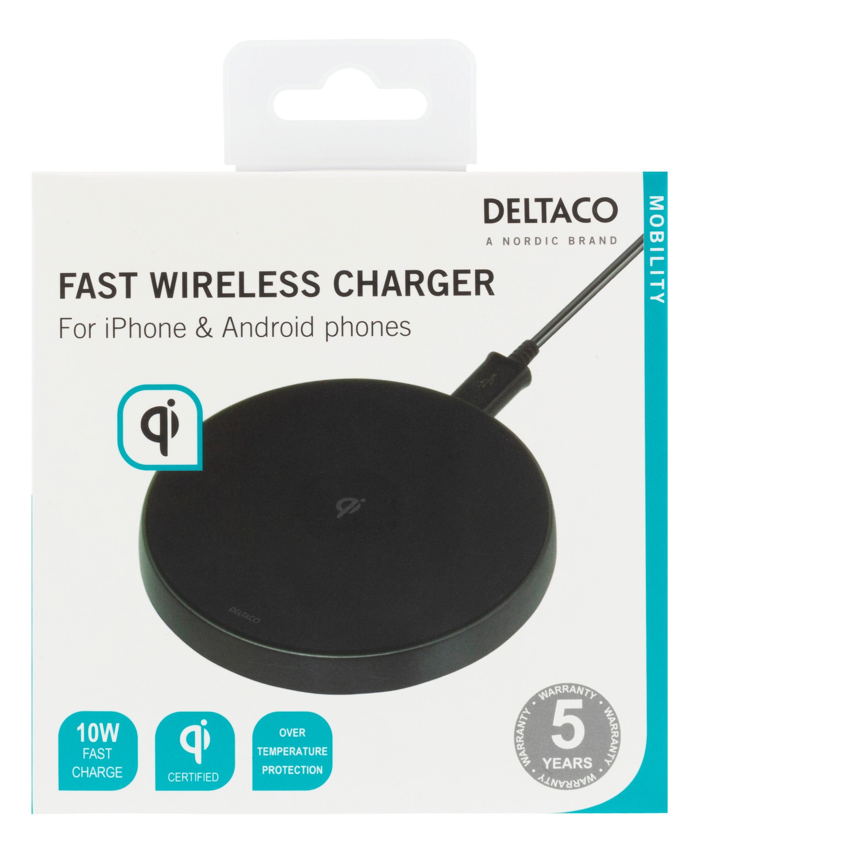 Qi 10W Wireless Charging Stand Black