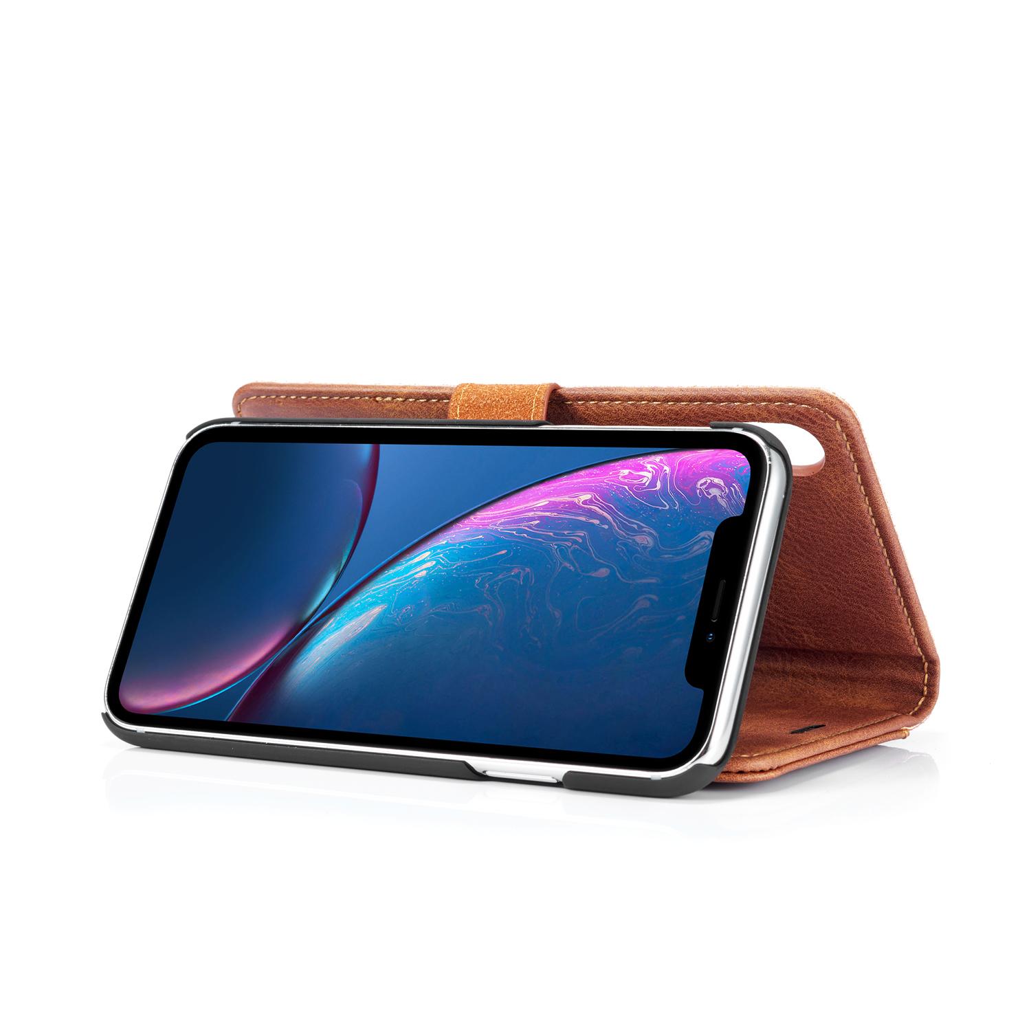 iPhone Xr Magnet Wallet Cognac