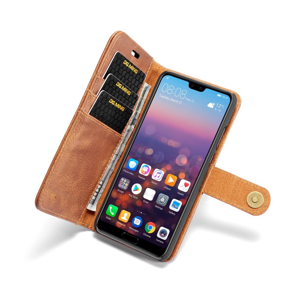 Huawei P20 Magnet Wallet Cognac