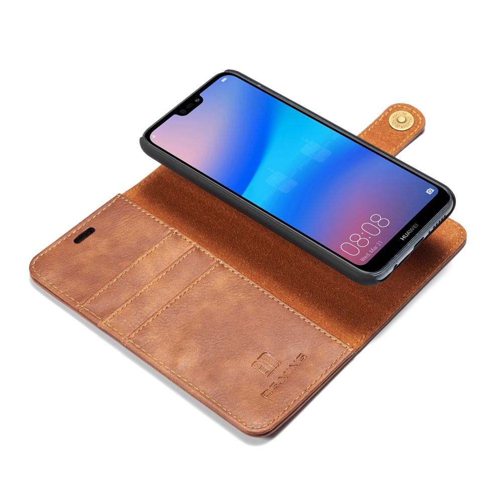 Huawei P20 Lite Magnet Wallet Cognac