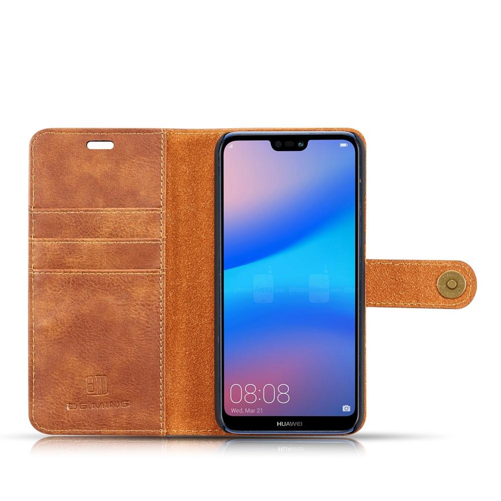 Huawei P20 Lite Magnet Wallet Cognac