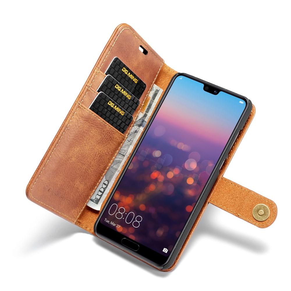 Huawei P20 Pro Magnet Wallet Cognac
