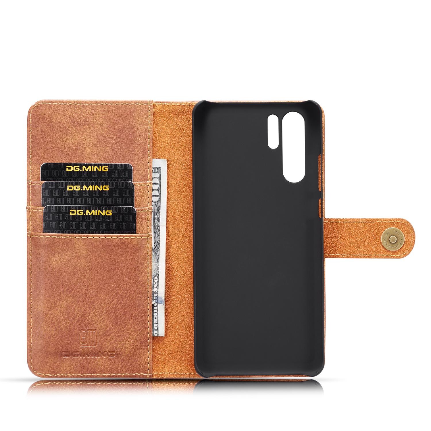 Huawei P30 Pro Magnet Wallet Cognac