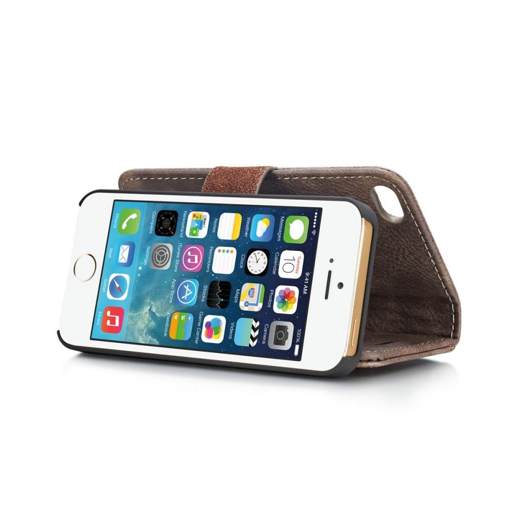 iPhone 5/5S/SE Magnet Wallet Brown