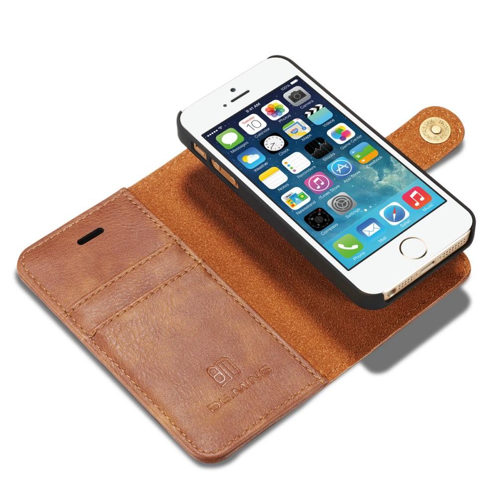 iPhone 5/5S/SE Magnet Wallet Cognac