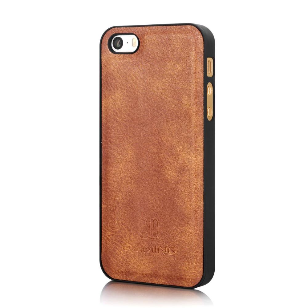 iPhone 5/5S/SE Magnet Wallet Cognac