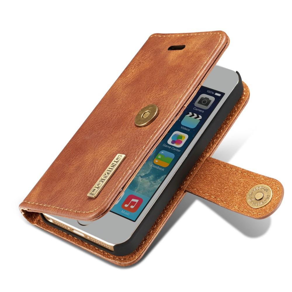 iPhone 5/5S/SE Magnet Wallet Cognac
