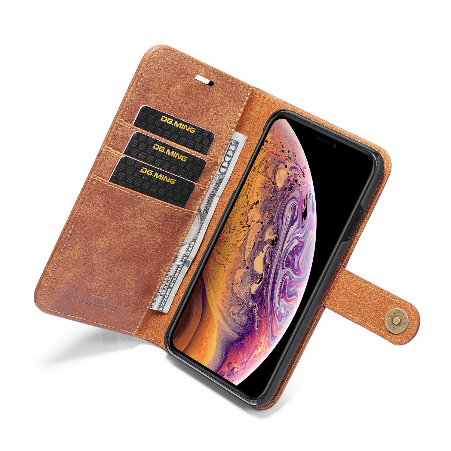 iPhone Xs Max Magnet Wallet Cognac