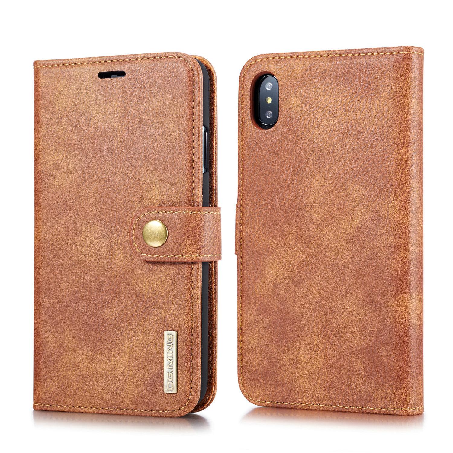 iPhone Xs Max Magnet Wallet Cognac