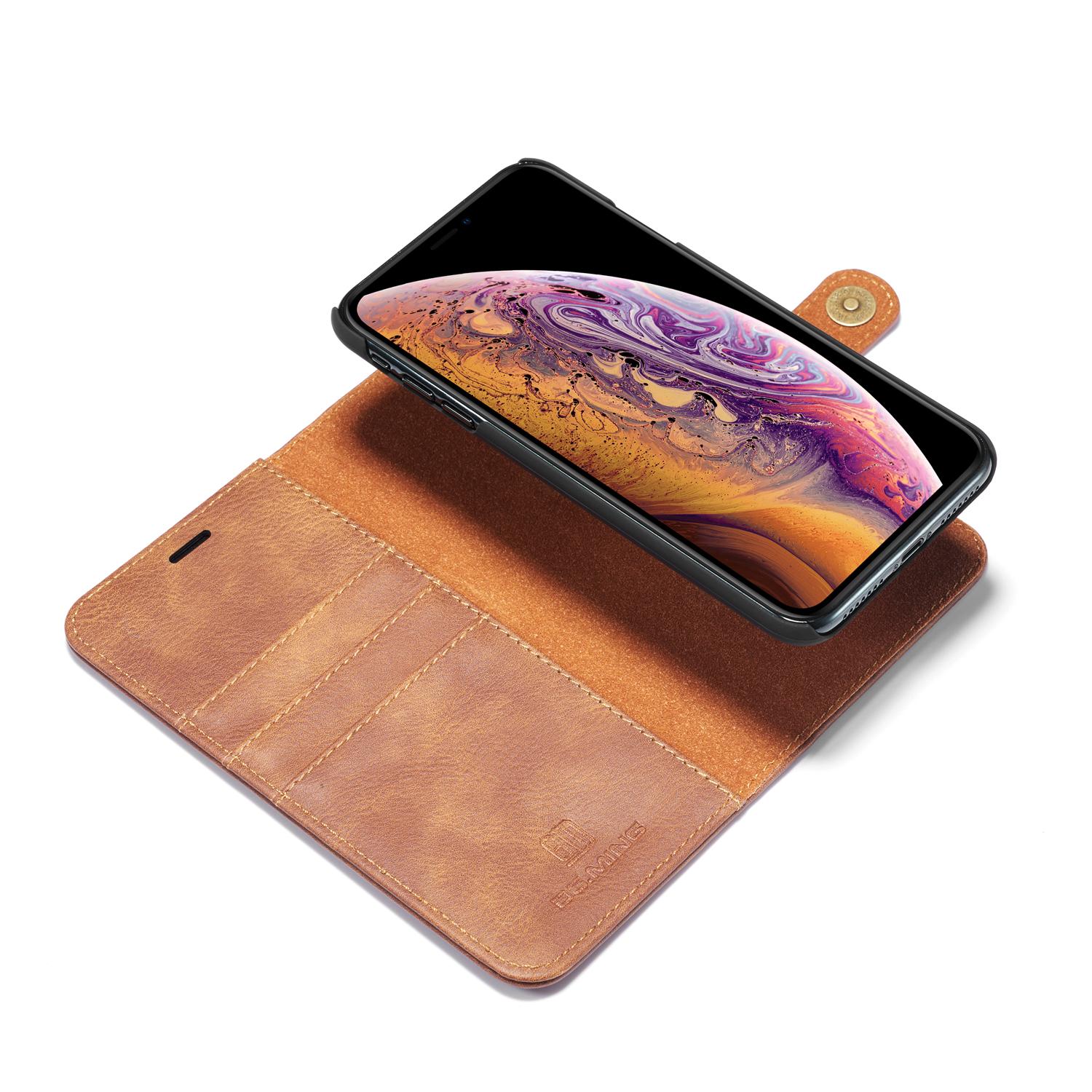 iPhone X/XS Magnet Wallet Cognac