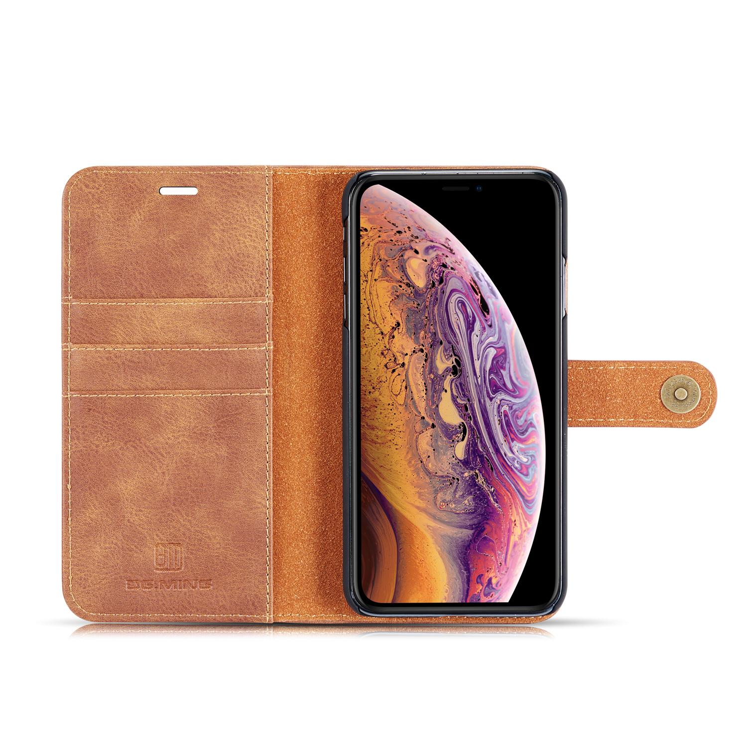 iPhone X/XS Magnet Wallet Cognac